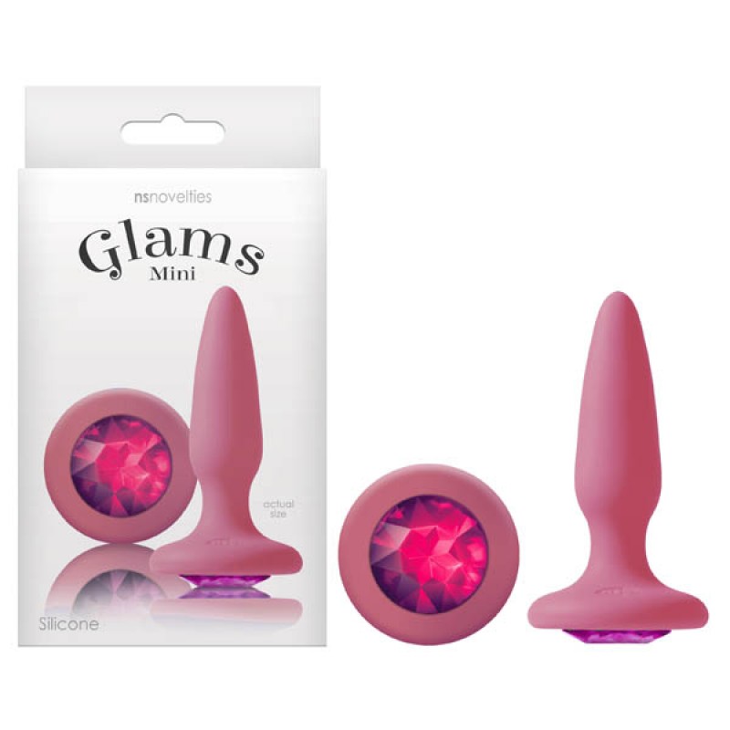 Glams Mini Gem Butt Plug - Pink
